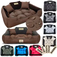 AIO Factory Panier pour chien KINGDOG 100x75 cm personnalisé imperméable marron