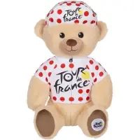 GIPSY TOYS Ours en peluche du Tour de France en maillot à pois, 24 cm