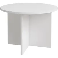 Selsey Ovo - Table de salle à manger extensible, ronde, 110-190 x 110 cm, Blanc
