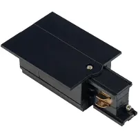 Nowodvorski Lighting Embout d'alimentation pour barres conductrices encastrées CTLS, 3 circuits, noir, gauche, 8235