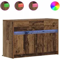 Syfax Meubles TV, dimensions 91 x 34 x 61 cm, en bois massif et panneaux de particules