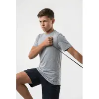 Nike T-Shirt gris chiné / noir / blanc