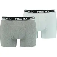 Head 2P boxers Basic II gris et blanc - M