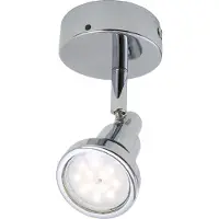 Briloner Lampe LED pour salle de bain LEUCHTEN FLAMO, 4 W, 400 lm, IP44, chrome, métal, incl., 1x GU10, Ø 8 cm