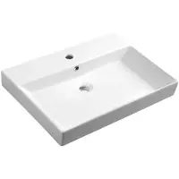 Hak Sapho Kare - Meuble lavabo 700x450 mm, avec 1 point d'amorçage, blanc 17070