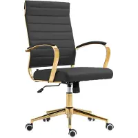 CLP Chaise de bureau Havanna - Similicuir - Noir