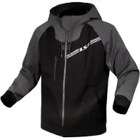LS2 Helmets LS2 Throttle Moto Zip Hoodie, noir/gris foncé, M