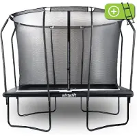 VirtuFit Trampoline haut de gamme avec filet de sécurité – rectangulaire – 183 x 274