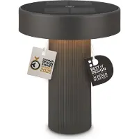 Briloner Lampe de table LED sans fil Ø16x20cm 1W 150lm 3000K blanc chaud solaire anthracite - Lampe de table salon couloir balcon