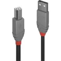 Lindy 36672 câble USB 1 m USB 2.0 USB A USB B Noir