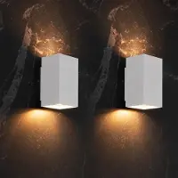 LUSENZ - Applique murale rectangulaire 10W blanc mat GU10 dimmable IP20