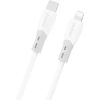 Dudao Câble L25SX 30W USB-C - Lightning avec tresse en silicone souple 2 m - blanc
