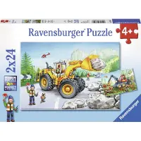 Ravensburger 7802 Puzzle pelleteuse et tracteur forestier 2 X 24 pièces 7802