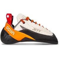 Ocun Jett LU - Chaussure d'escalade polyvalente à lacets, couleur : gris / orange, pointure : 9 UK / 43