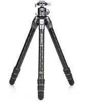 Benro Tripode Turtle 34C + GX35 Tripode (TTOR34CGX35) - TTOR34CGX35 (Carbone, Métal), Trépied, Noir, Argent