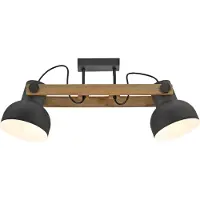 JUST LIGHT CUP 2.0 Plafonnier E27 max. 60 W double noir 15744-18
