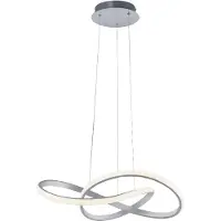 Leuchtendirekt Suspension LED argentée, intensité lumineuse variable, H 120 cm