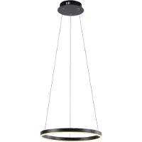 Paul Neuhaus Suspension LED, noir, intensité lumineuse variable, H 120 cm