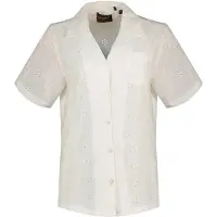 Superdry Heritage Broderie Short Sleeve Shirt Beige 2XS Femme