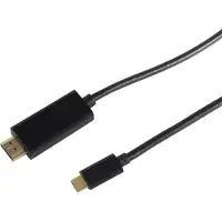 S-Conn Câble adaptateur USB-C, USB-C mâle HDMI type A mâle, 4K 60Hz, noir - Longueur : 1,0 m