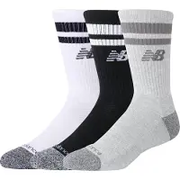 New Balance Active Lifestyle Striped Crew Socks Assorted Blanc,Noir EU 35-38