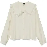 Vero Moda Urli Long Sleeve Shirt Beige S Femme