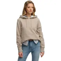 Superdry Essential Logo Embroidered Hoodie Beige XS Femme