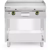 Hendi Plaque de cuisson à gaz lisse, avec meuble bas fermé sur 3 côtés, , gamme Cuisine, 10 kW, 800 x 700 x (H) 900 mm