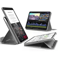ESR pour iPad Pro Case 11 pouces 2024 5e generation (M4) Etui rotatif avec couvercle magnetique amovible Portrait reglable Portrait / paysage ave