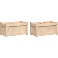 vidaXL Jardinières 2 pcs bois de pin massif