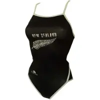 Turbo New Zealand Thin Strap Swimsuit Noir 9-10 Years Fille