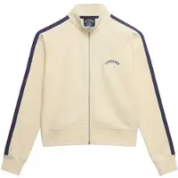 Superdry Essential Logo Track Full Zip Sweatshirt Beige S Femme