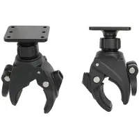 Brodit Support de tube pour tubes de 12 à 44 mm de diamètre, fixation avec fonction de serrage rapide, Support pour smartphone, Noir