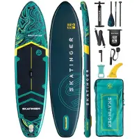 SKATINGER SUP Prana Magma Green 350x89x15 (11'6'') planche de yoga