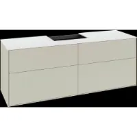 Villeroy & Boch Finion meuble sous lavabo, avec éclairage, lavabo au centre, 1600x603x501mm, Glass White Matt, G19100HJ