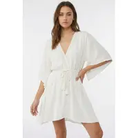 O'Neill Essentials Tokeena Cover-up Short Sleeve Short Dress Blanc L Femme