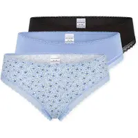 Schiesser String bleu clair / noir