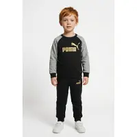 Puma Minicats Ess Raglan Tracksuit Noir 0-3 Months Enfants