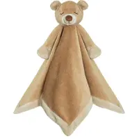 Teddykompaniet Doudou bébé, couleur marron peluche douce, 35 x 35 cm, lavable en machine