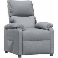 vidaXL Fauteuil relax gris clair Tissu