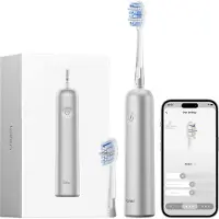 Laifen Brosse à dents électrique Wave Pro – Aluminium, technologie WaveMotion, capteur de pression, contrôle via application, nettoyage en profondeur, longue autonomie et charge sans fil