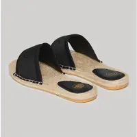 Superdry pour femme. WF310223A Espadrilles en toile noire (38), Tissu, Plat, Aucun, Casuel