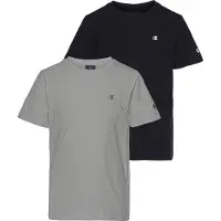 Champion T-Shirt gris clair / rouge feu / noir / blanc