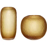Hubsch Molecule Vaces Ambre (lot De 2) | 281201