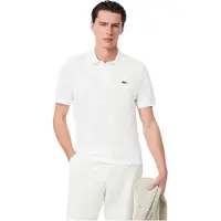 Lacoste Short Sleeved Ribbed Collar Couleur Blanc