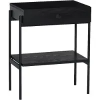Hubsch Table de chevet Noir noir