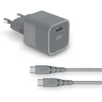 Force Power Kit Chargeur USB C 20W PD + Câble Ultra-Renforcé USB C / USB C 1.