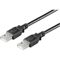 Microconnect USB2.0 A-A 1,8m M-M, Noir