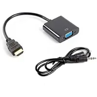 Lanberg ADAPTADOR LANBERG HDMI MACHO/VGA HEMBRA+MINIJACK 3.5MM HEMBRA 20CM