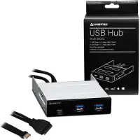 Chieftec MUB-3003C - Panneau de ports de la baie de stockage - USB 3.1 Gen 1 x 2, USB-C - noir